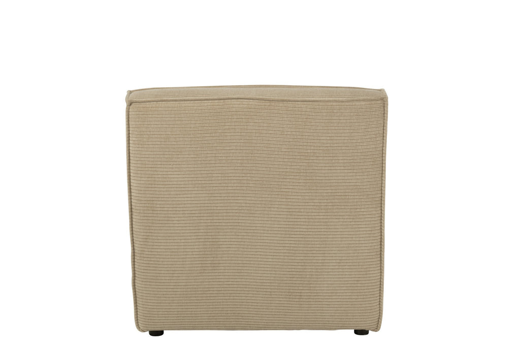 J-Line Sofa Grid Populierenhout/Schuim Donker Beige