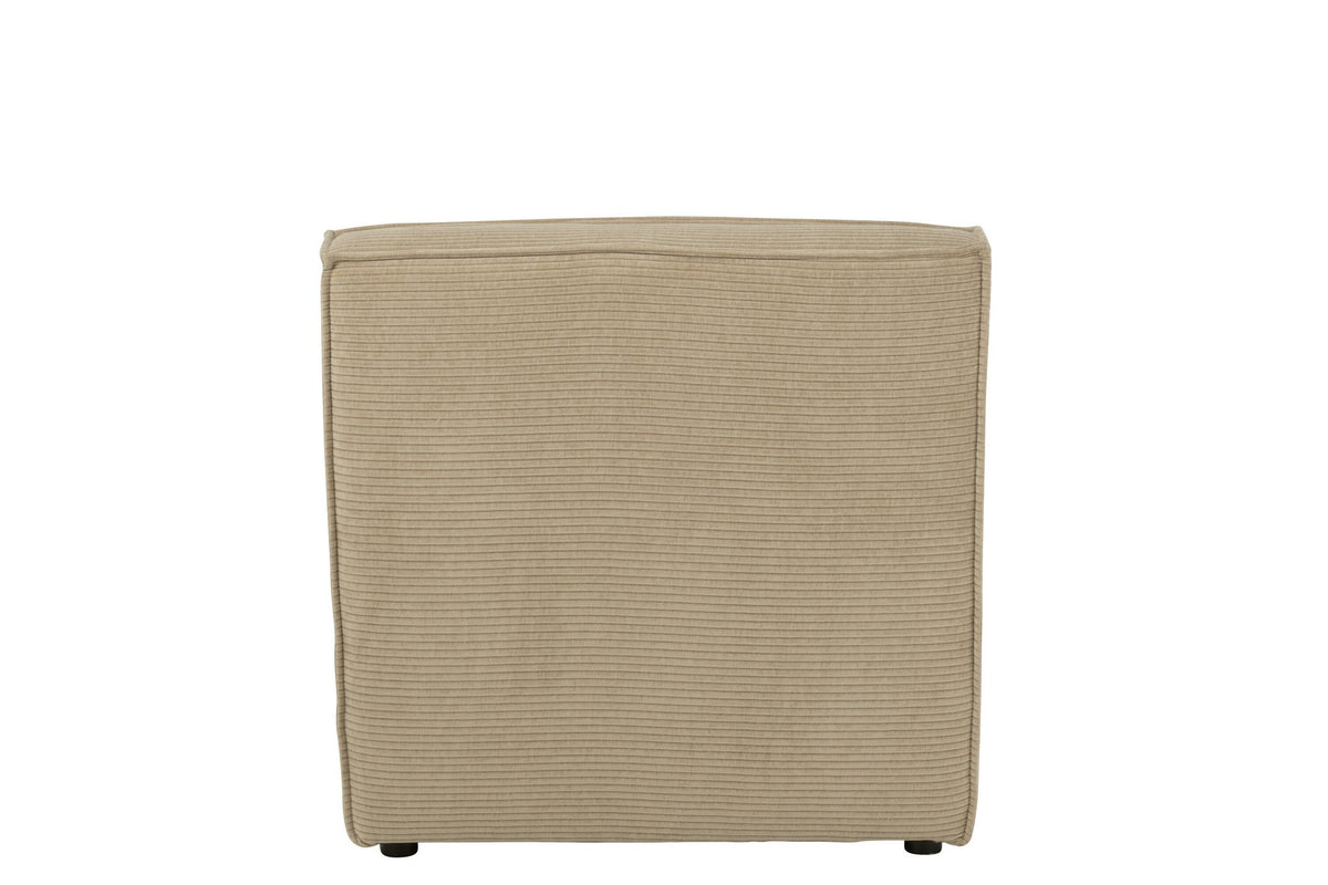 J-Line Sofa Grid Populierenhout/Schuim Donker Beige