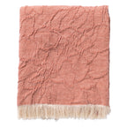 Dutch Decor Florine - Plaid 140x180 cm - Met patroon - Muted Clay - Roze