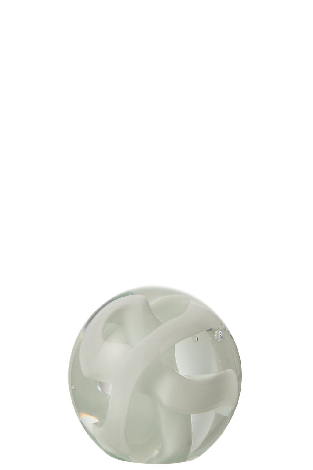 J-Line presse-papier Slinger - glas - wit - klein
