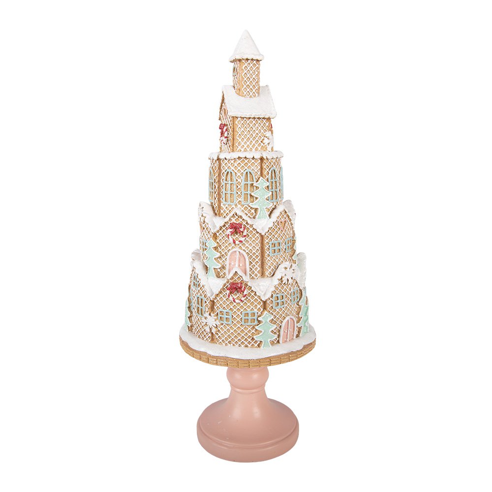 Gingerbread house Ø 14x40 cm Bruin Kunststof
