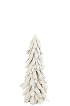 J-Line decoratie Boom Sneeuw - drijfhout - wit - large