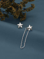 Oorbellen | Mismatch Star Stud Sterling Zilver | Rhodium