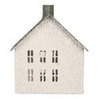 Decoratie Beeld Huis 12x7x15 cm Wit Metaal