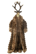 J-Line decoratie hert staand jas -polyresin/textiel - bruin - large