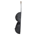 Wandrek 35x41x66 cm Grijs Wit Metaal Muurrek