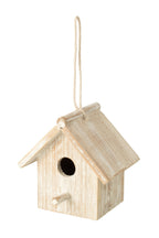 J-Line Vogelhuisje - hout - gebroken wit - small