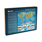 Eco Wood Art (EWA) Houten Legpuzzel World Map in kleur, 3038, 55x39x0,5cm