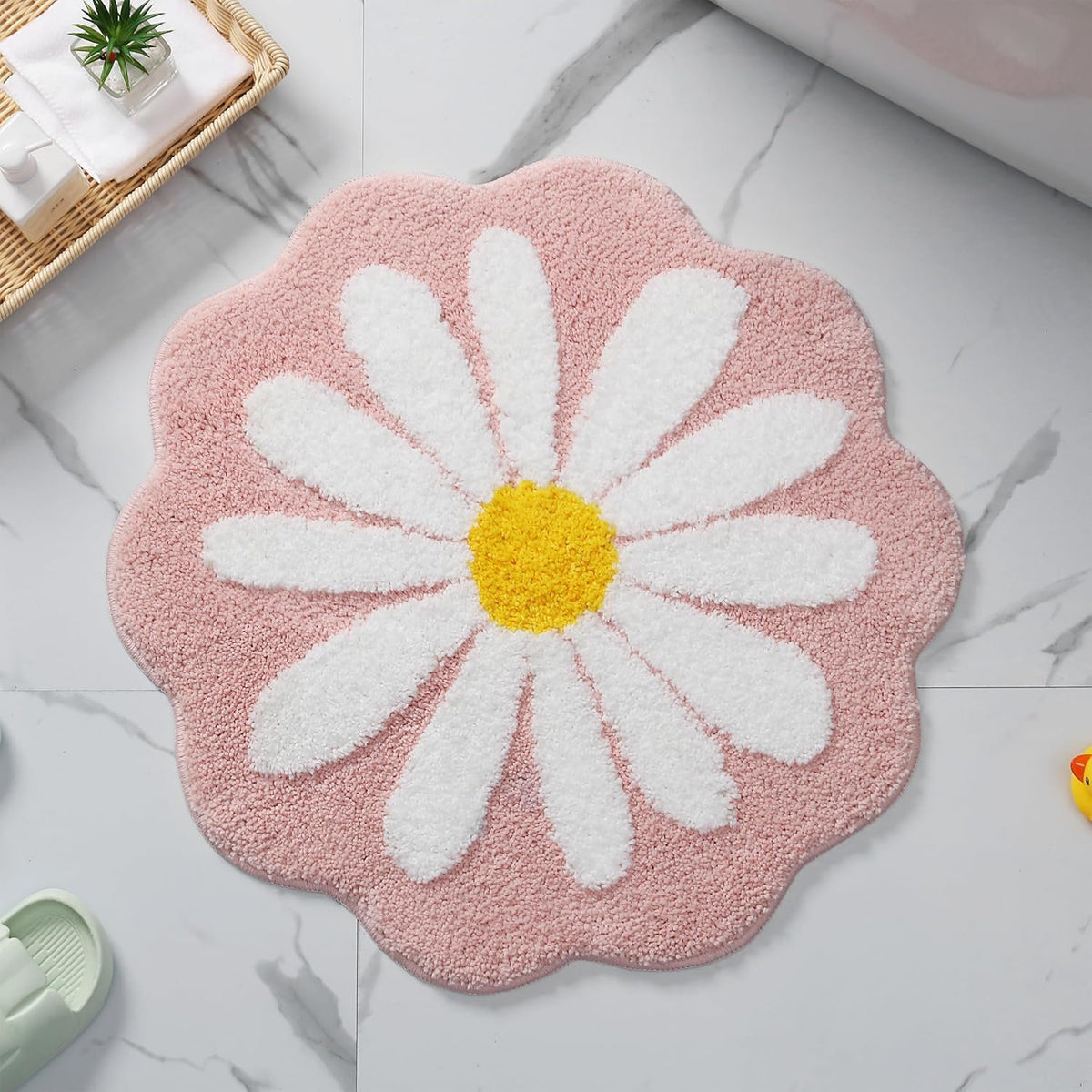 Leuke abstracte roze antislip wasbare bad- en deurmat | Sneldrogend, gemakkelijk schoon te maken vloerkleed, meerdere maten