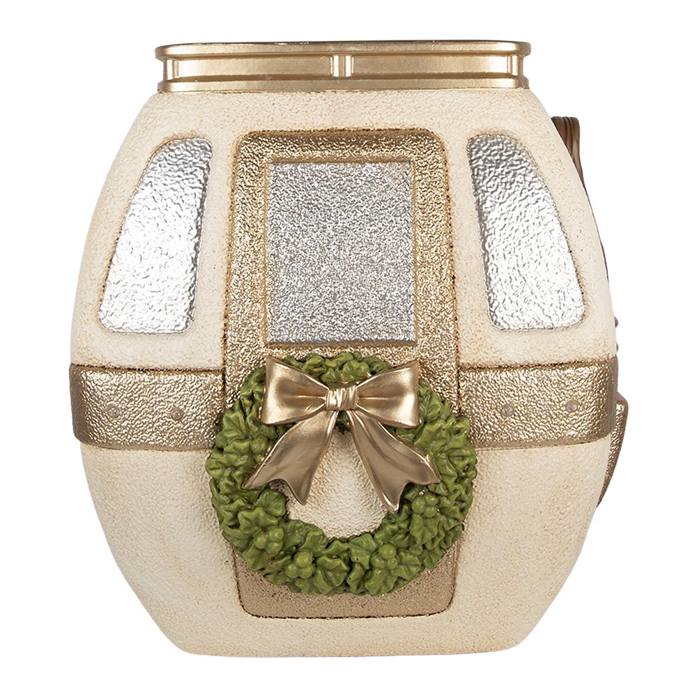 Kerstdecoratie met LED-verlichting 47x48x51 cm Wit Metaal