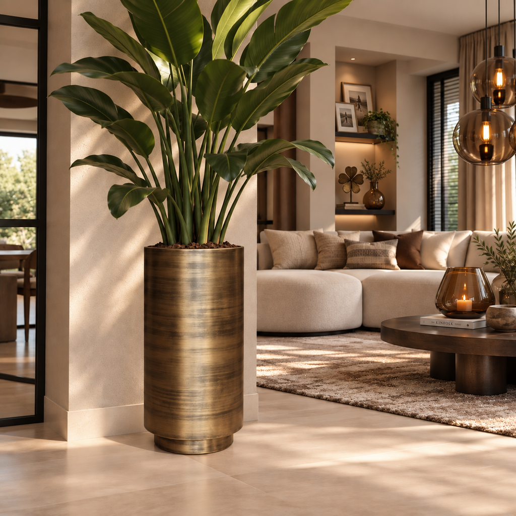 Plantenpot - Potosi aged brass