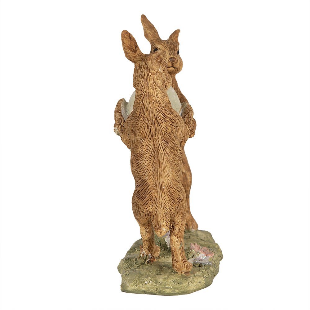 Beeld Konijn 21 cm Bruin Polyresin
