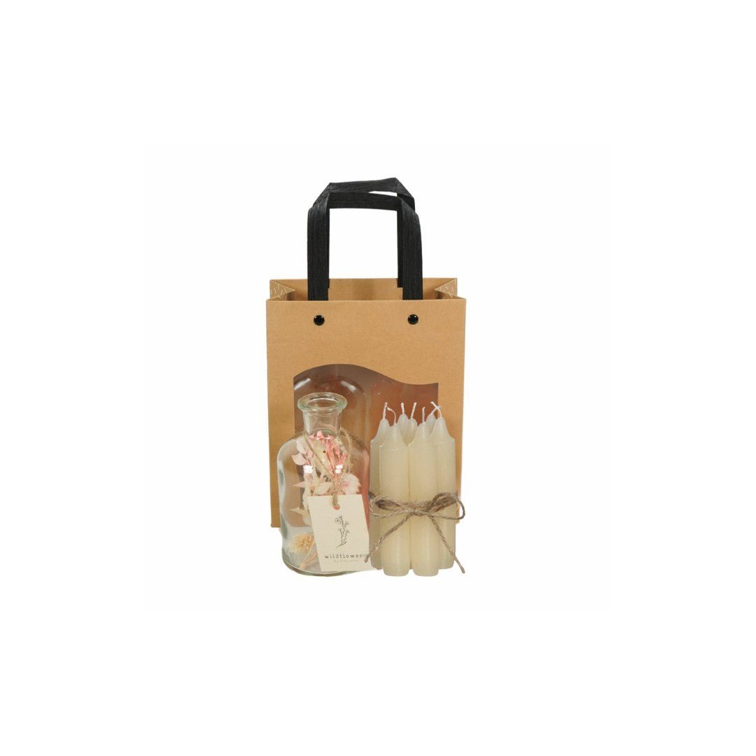 Helderheidsvaas met cadeaubon creme