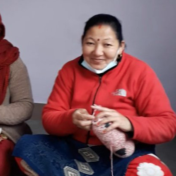 Luna-Leena varken roze - biologisch katoen - hand gehaakt in Nepal