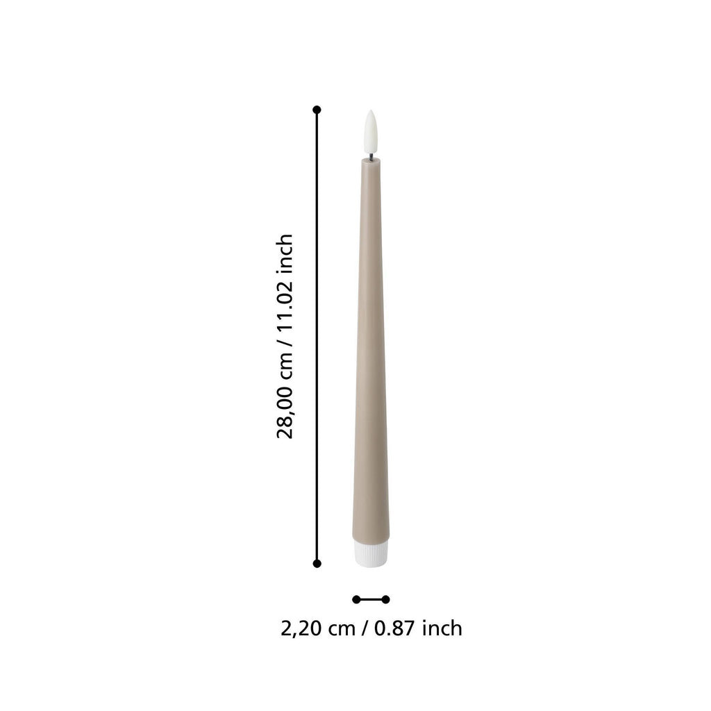 LED Kaars Kavieng Zand 28x2cm