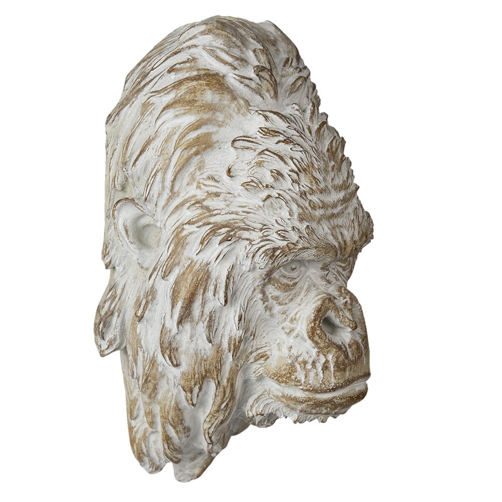 Beeld aap 30 cm bruin met polyresin