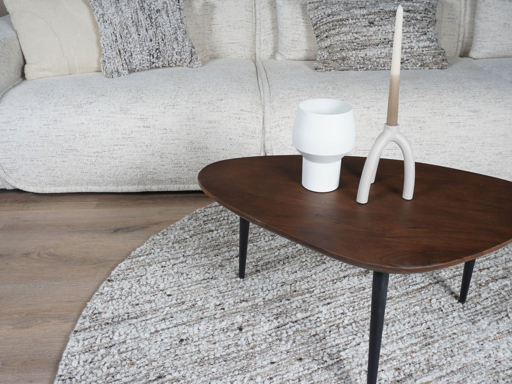 Vloerkleed Mica Naturel/Brown Rond ø160 cm
