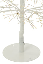 J-Line decoratie Boom - warm witte - ijzer - wit - M - LED