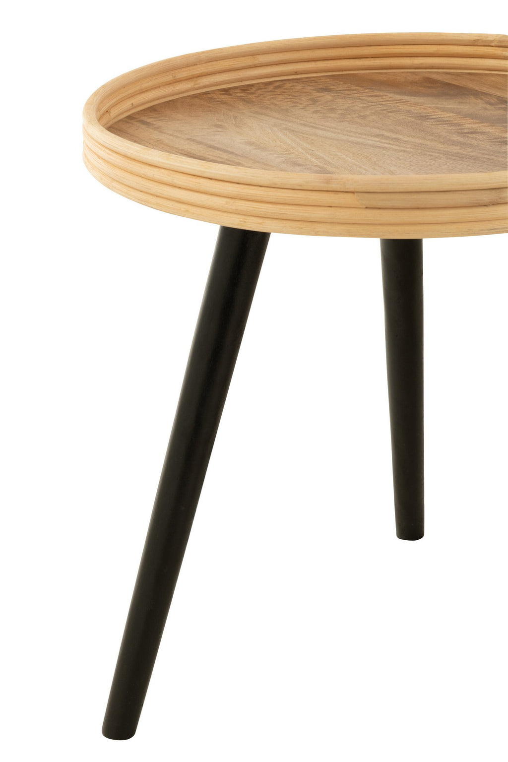 J-Line Set Van 3 Bijzettafel Rond Mango Hout Naturel