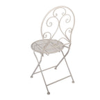 Bistroset Bistrotafel Bistrostoel 3-delig Ø 60x70 / 39x39x94 cm Wit Metaal