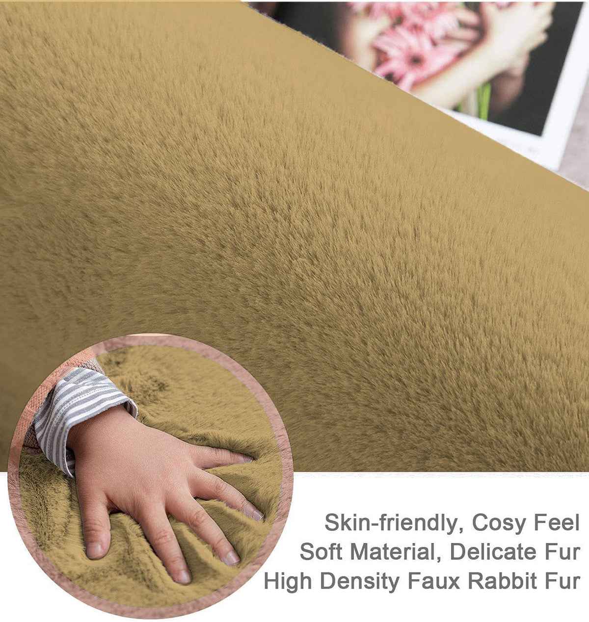 Bont Effen Anti Goud Superzacht Antislip Wasbaar 1000 GSM Badmat 40x60 cm | Badkamer slaapkamer vloermat
