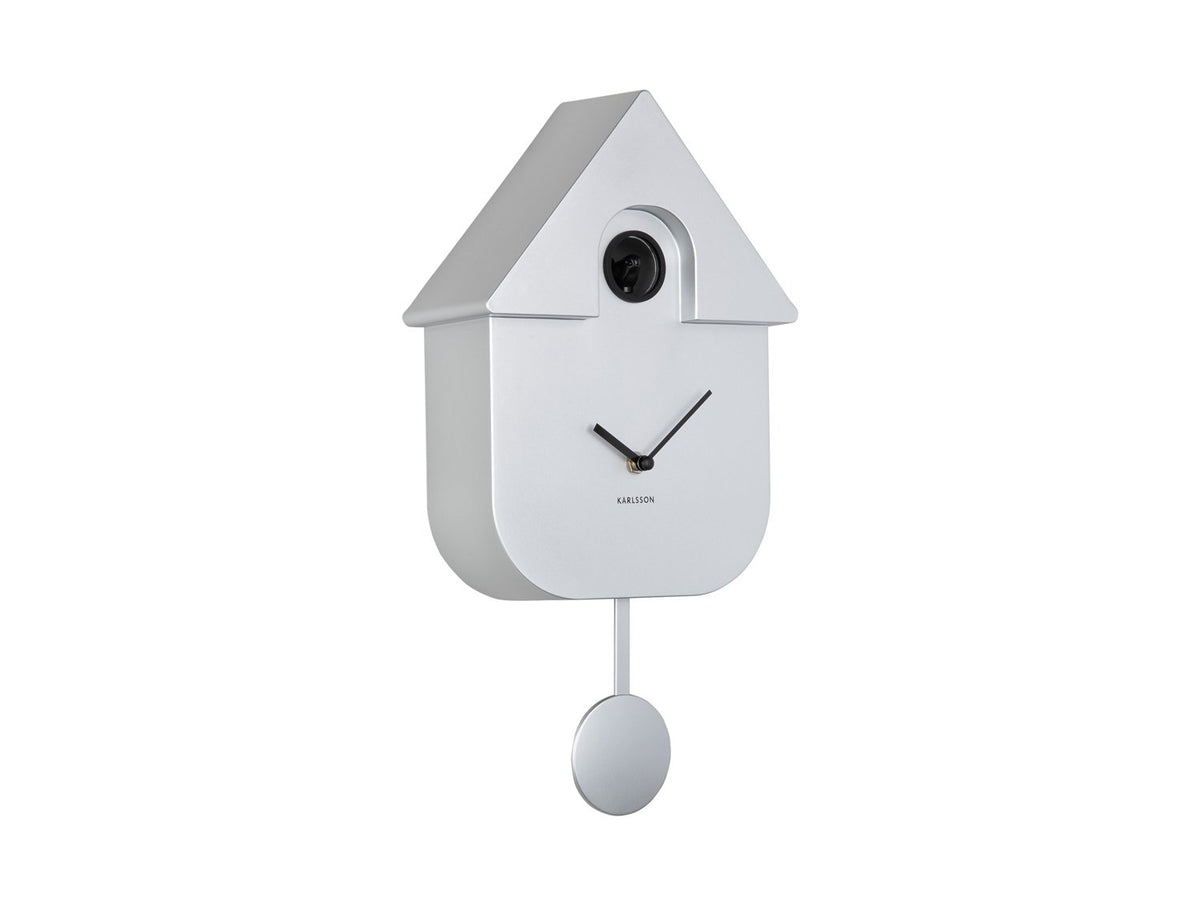 Wandklok Modern Koekoek Metallic