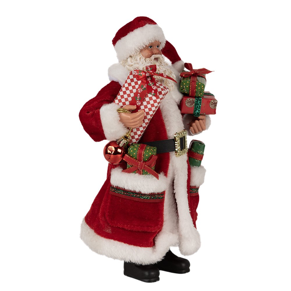 Kerstdecoratie Beeld Kerstman 27 cm Rood Kunststof