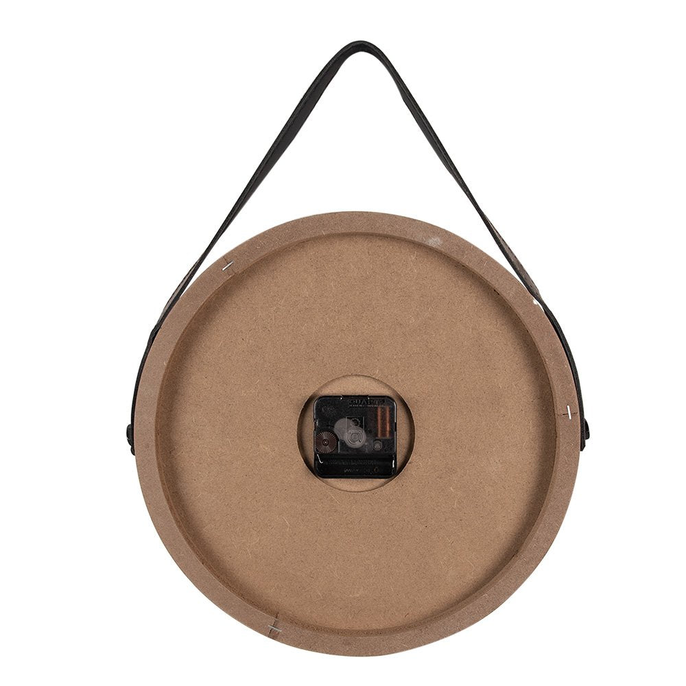 Wandklok Ø 30 cm Bruin MDF Muurklok