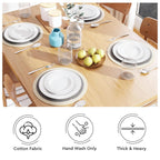 Eetplacemats – hittebestendig katoen – 32 cm rond, set van 4