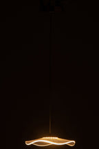 J-Line plafondlamp bloem - acryl - goud - small