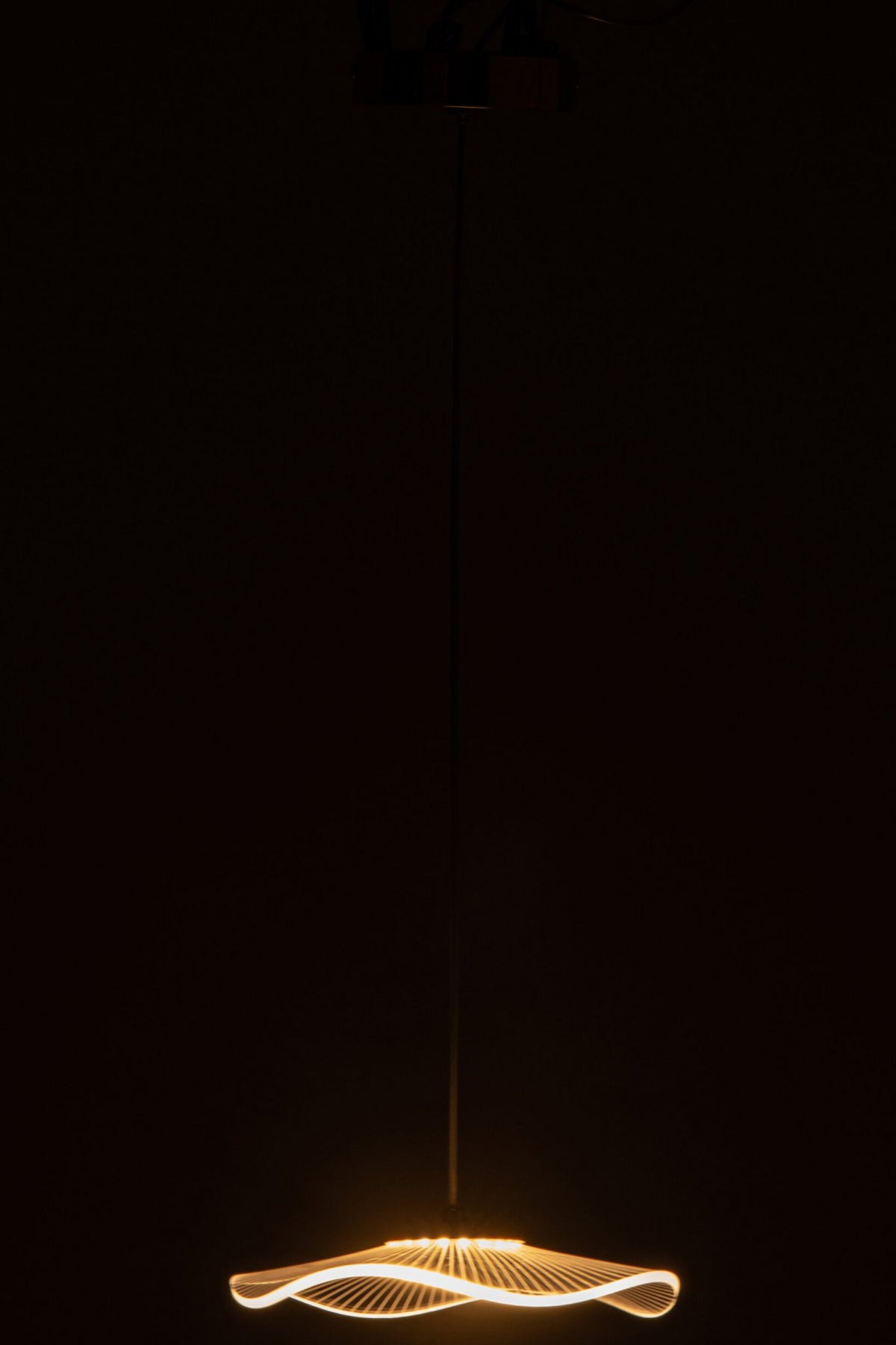 J-Line plafondlamp bloem - acryl - goud - small