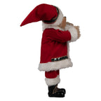 Kerstdecoratie Beeld Beer 51 cm Rood Kunststof Kerstman