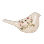 Decoratie Beeld Vogel 25x10x13 cm Beige Keramiek
