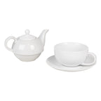 Tea for One 350 ml Wit Keramiek Theepot set