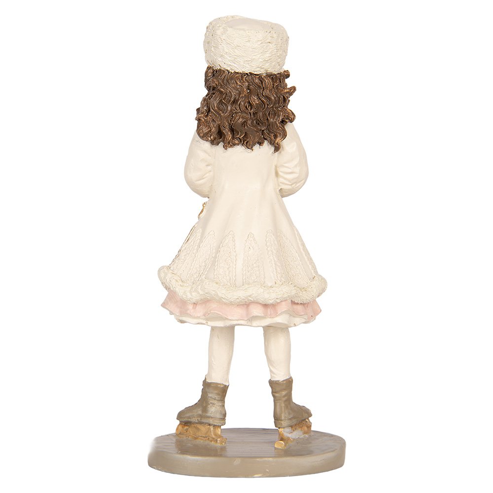 Kerstdecoratie Beeld Kind 8x7x18 cm Beige Kunststof