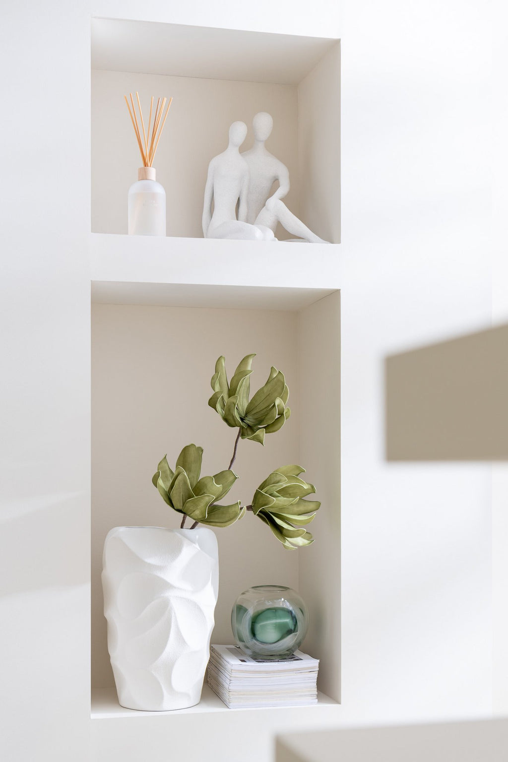 J -Line vaas Mirena - Kalender - Wit - groot - 43 cm hoog