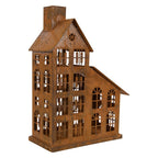 Decoratie Beeld Huis 22x11x32 cm Bruin Metaal