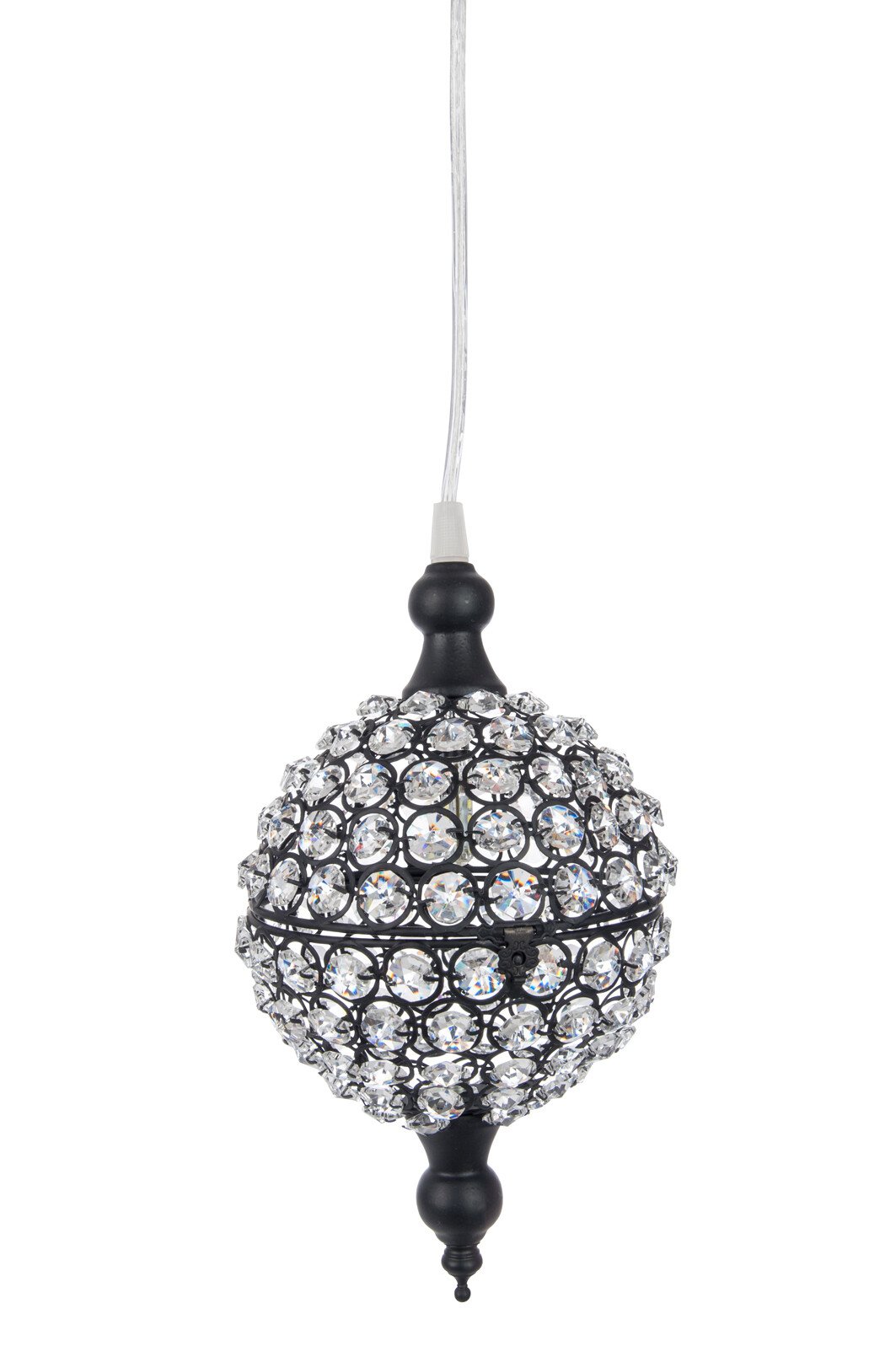 J-Line decoratie Kerstboom Op Voet - metaal/papier - kerstrood - S