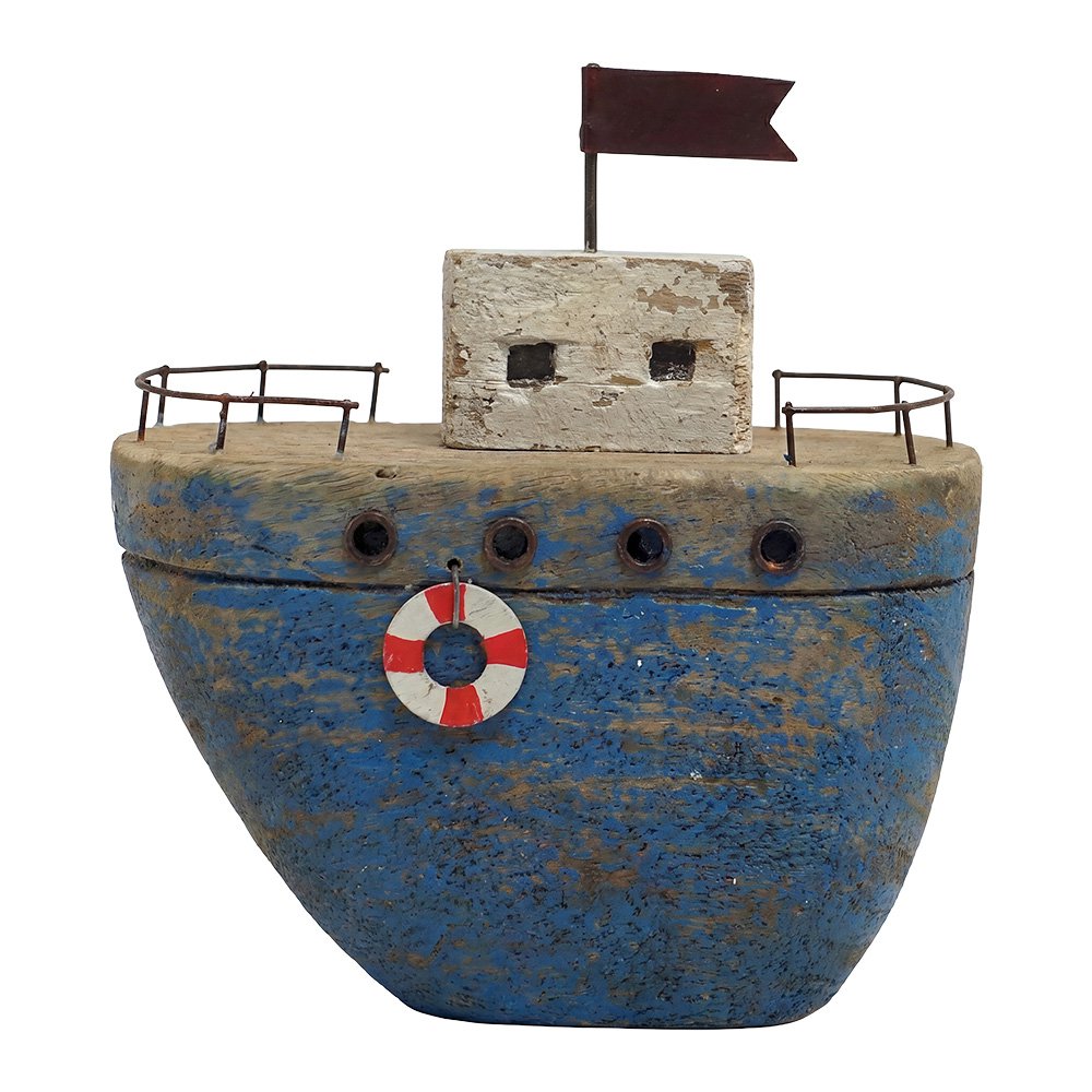 Decoratie Model Boot Blauw Hout Decoratie Model