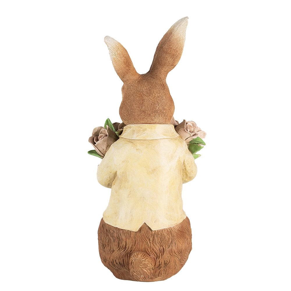 Decoratie Beeld Konijn 39 cm Bruin Kunststof
