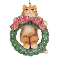 Kersthanger Kat 9 cm Bruin Kunststof