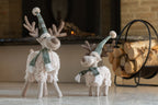J-Line figuur Eland Sjaal - polyresin - wit/groen - S