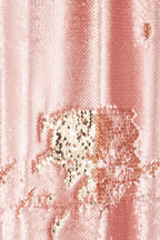 J-Line gordijn Omkeerbaar Sequin - textiel - roze/champagne