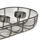 Kandelaar Hagony Zilver 41x14x6 cm
