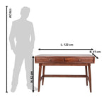 Bureautafel Bruin, Hout 122x41x82 cm