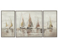 J-Line Set Van Drie Schilderijen Hog Acrylverf/Canvas Mix
