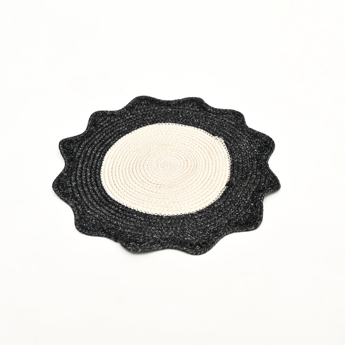 Houtskoolpolyester gevlochten placemat – moderne eetmat