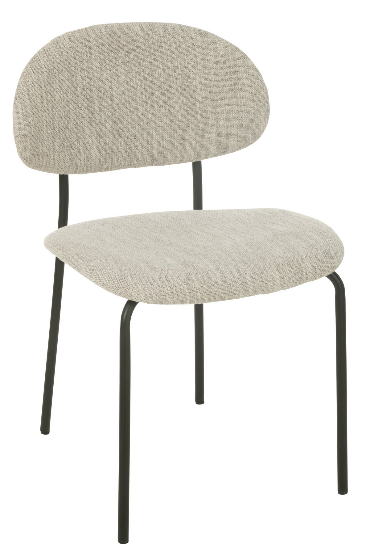J-Line Eetstoel Textiel/Metaal Beige