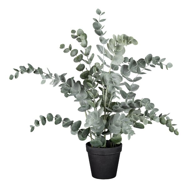 Kunst Eucalyptus in kunststof potje 53cm grijs/groen Copy