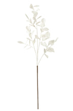 J-Line decoratie tak Bladeren Eva - kunststof - wit